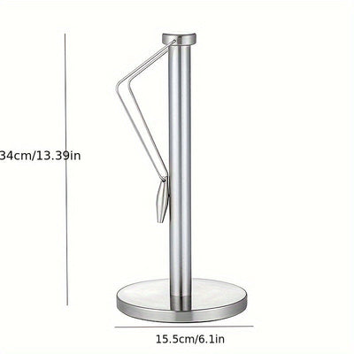 Soporte para toallas de papel de cocina Akimbo de acero inoxidable, soporte para rollos de papel higiénico de estilo europeo para baño
