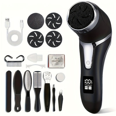 Este desechador de pies eléctrico profesional es recargable, fácil de usar y elimina eficazmente la piel muerta para restaurar tus pies suaves. Es ideal para uso en casa, viajes y salones.