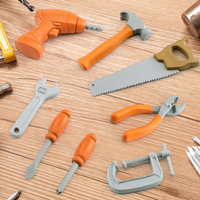 Juego de Herramientas en Miniatura de 8 Piezas para Manualidades DIY - Incluye Taladro, Martillo, Destornillador, Llave, Alicates y Sierra - Perfecto para Modelismo, Artesanías y Proyectos Creativos - Decoración Versátil para Interiores/Exteriores
