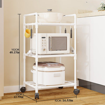 Estante de Almacenamiento de Cocina Multicapa y Versátil con Ruedas - Perfecto para Microondas, Ollas y Más - Ideal para la Organización del Hogar