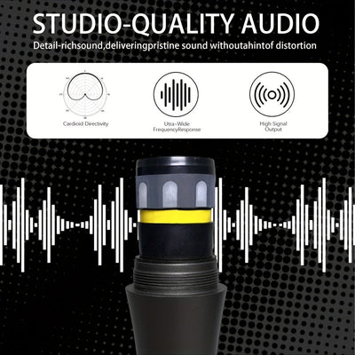 Nuevo micrófono inalámbrico E845, Micrófono profesional con conector de 6,35 mm, ideal para karaoke, transmisión en vivo, estudio de grabación de voz, sonido de alta fidelidad, diseño de metal elegante, compatibilidad plug & play