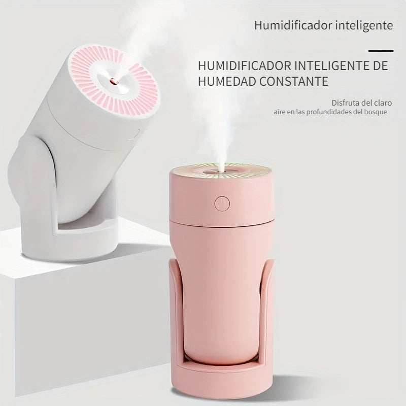 1pc Mini humidificador ultrasónico portátil, difusor de aroma silencioso, capacidad de 220mL, material de plástico - alimentado por USB, se adapta a various tipos de habitaciones, ≤36V