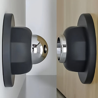 Tope de puerta magnético de silicona, paquete de 1 - Fácil instalación con adhesivo de montaje en pared/suelo, seguro para sujetar la puerta abierta, ideal para uso doméstico y de oficina, diseño sin taladros, ideal para varios tipos de puertas.
