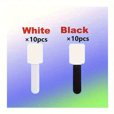 20 piezas de clips organizadores de cables de nailon, con adhesivo en blanco y negro, para escritorio, TV, electrónicos del hogar y suministros de oficina, soportes para cables, cargadores y accesorios, ahorradores de espacio