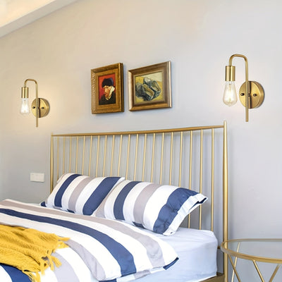 2 lámparas de pared para baño, juego moderno en y dorado estilo vintage, iluminación montada en la pared para sala, cocina o pasillo