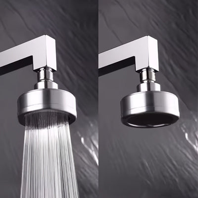 Cabezal de ducha de acero inoxidable 304 con acabado cepillado, ahorrador de agua con efecto lluvia, pequeño chorro superior, desmontable y lavable, estilo clásico para baño moderno, cabezal de ducha ahorrador de agua | Cabezal de ducha moderno | Cabezal