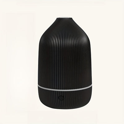 Diseminador de aromaterapia ultrasonico compacto con alimentación USB y función de niebla - Negro, ideal para hogar y oficina, diseminador para hogar, oficina y sala de estar.