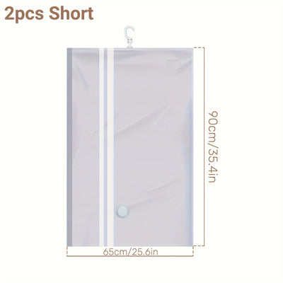 Bolsas al vacío para ropa, abrigos y chaquetas, ahorradoras de espacio, 2/4/6 paquetes con bomba manual, cierre con cremallera, material plástico, forma rectangular, no requiere electricidad