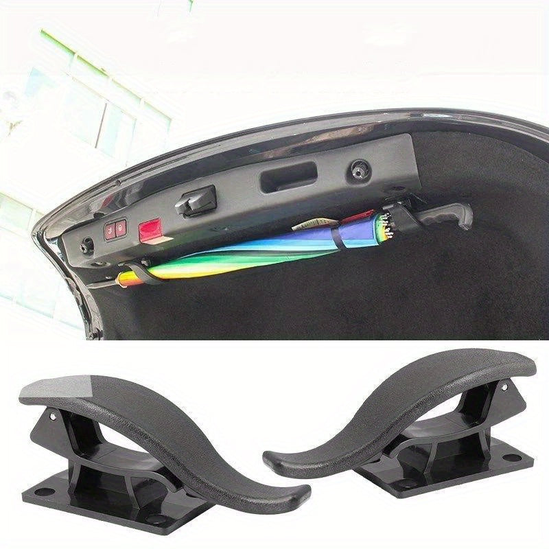 2 piezas, soporte de paraguas para maletero, soporte de paraguas para coche, organizador de almacenamiento de paraguas para coche, soporte universal para teléfono móvil, accesorios para teléfonos celulares, accesorios para coche