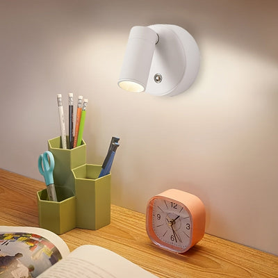 Luz de pared recargable por USB de 2 unidades, lámparas de noche versátiles minimalistas, luces ambientales controladas por tacto, focos magnéticos ajustables, brillo ajustable, batería, adecuado para leer en la cama y uso en la oficina.