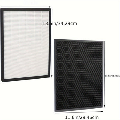 2-Pack Filtros True HEPA y Carbón Activado para Purificador de Aire LEVOIT LV-PUR131, Conjunto de Filtros de Repuesto Compatibles