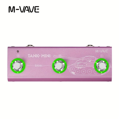 Pedal de efectos multi-función para guitarra/bajo M-VAVE TANK MINI - 21 presets, batería de 7 horas, control BT/Inalámbrico, interfaz de audio USB, más de 60 efectos (puerta de ruido, IR CAB, retraso, reverberación) para la recreación musical/actuación e