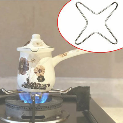 2 piezas/1 juego, soporte de acero inoxidable para cocina de gas, soporte para estufa de hierro para camping, difusor de calor, soporte para olla pequeña para cocina.