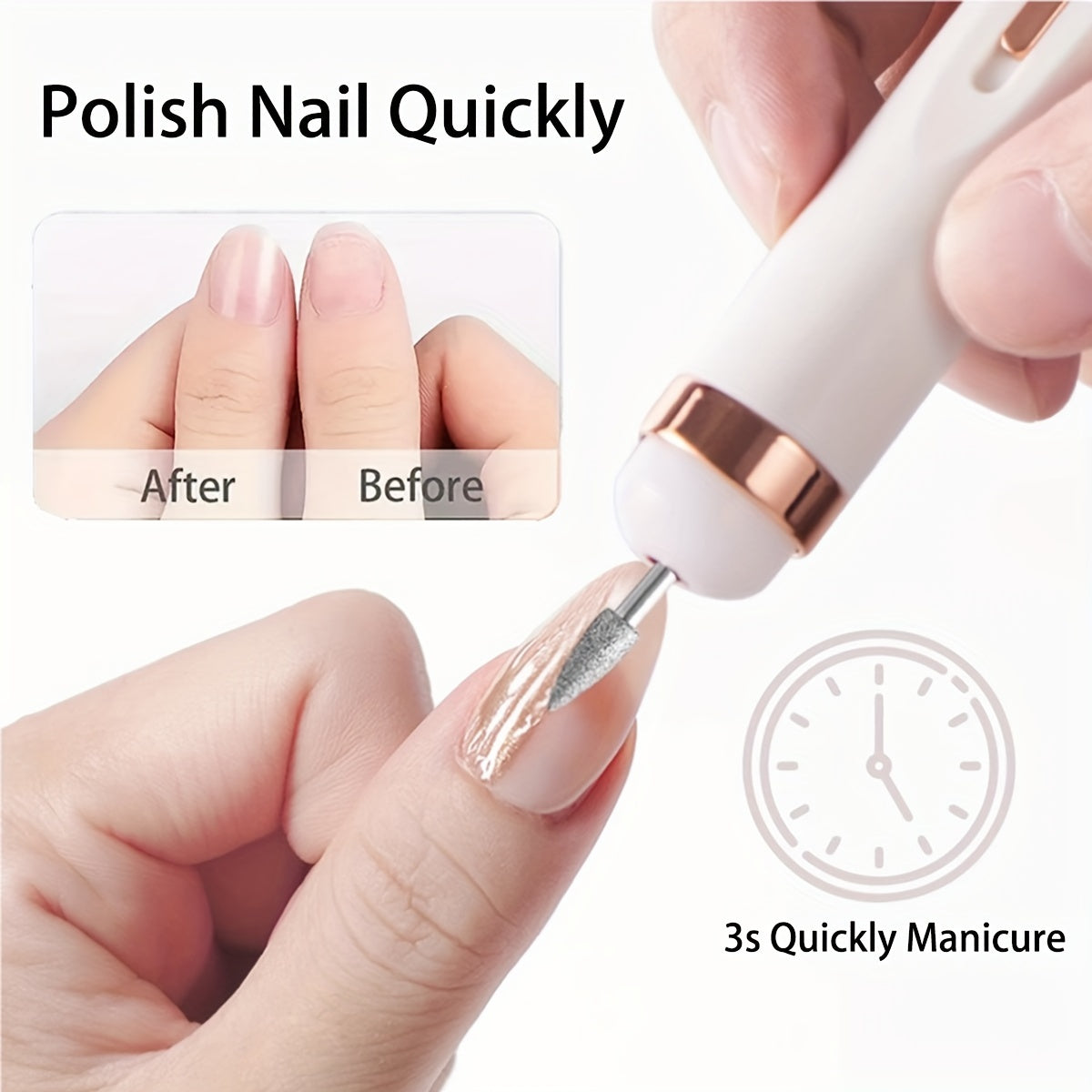 1 perforadora eléctrica recargable con 5 juegos de perforadoras, herramienta pequeña para eliminar uñas, juego de perforadoras profesionales, adecuado para uñas de gel y salones en casa, herramientas portátiles para manicura y pedicura.
