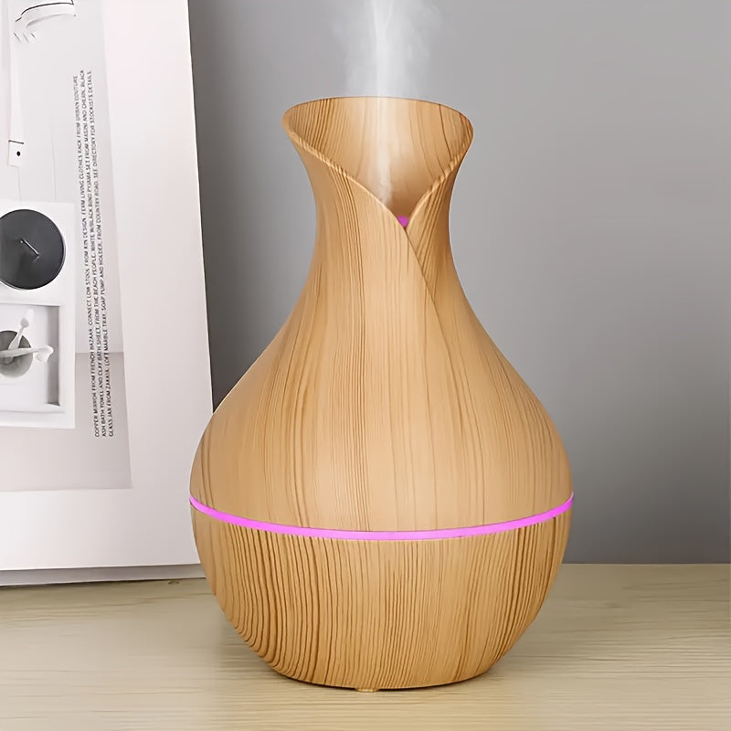 Humidificador ultrasónico con forma de florero y luces LED multicolor - Silencioso, alimentado por USB, material de plástico, ideal para oficina, hogar y dormitorio - Perfecto para diferentes tipos de habitaciones, humidificador para dormitorio | Diseño