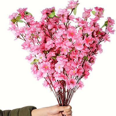 30pcs Flores de Cerezo Rosas Artificiales Elegantes - Ideales para Celebraciones de Bodas, Exhibiciones de Jardín al Aire Libre & Decoración del Hogar - Perfectas para Primavera, Verano, San Valentín, Pascua, Día de San Patricio - No Incluye Contenedor,