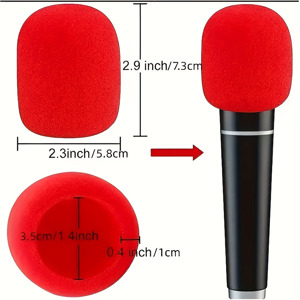 5 Piezas de Fundas de Espuma para Micrófono Universal, Pantalla Antiviento para Microfónicos Manuales