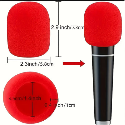 5 Piezas de Fundas de Espuma para Micrófono Universal, Pantalla Antiviento para Microfónicos Manuales
