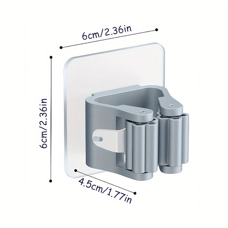 4 Ganchos para Montar en Pared sin Taladro, Organizador de Plástico Impermeable y Anticorrosivo Multiusos con Diseño Moderno, Ahorrador de Espacio para Baño y Cocina, Soporte para Escoba y Fregona, Accesorios de Limpieza, Gancho de Alta Calidad, Diseño M