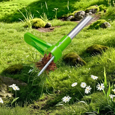 4 escenas aplicables. Rastrillo de alta eficiencia - Diseño ergonómico de dos secciones desmontables de aluminio con mango de metal resistente, aleación reforzada, adecuado para rastrillar césped de jardín, herramienta manual de rastrillado de pie, herra