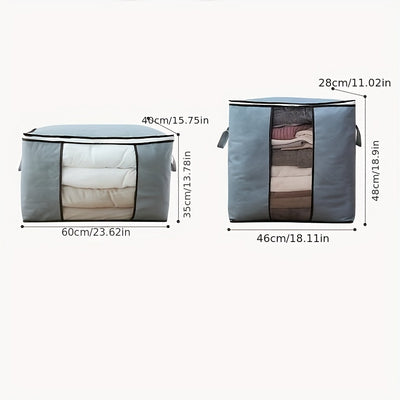 Bolsa grande de almacenamiento plástico transparente, 1 unidad, con asas reforzadas, cierres resistentes y ventana transparente, ideal para ropa de cama, edredones, ropa, organización de clóset, decoración de Halloween, regalo de Navidad y almacenamiento