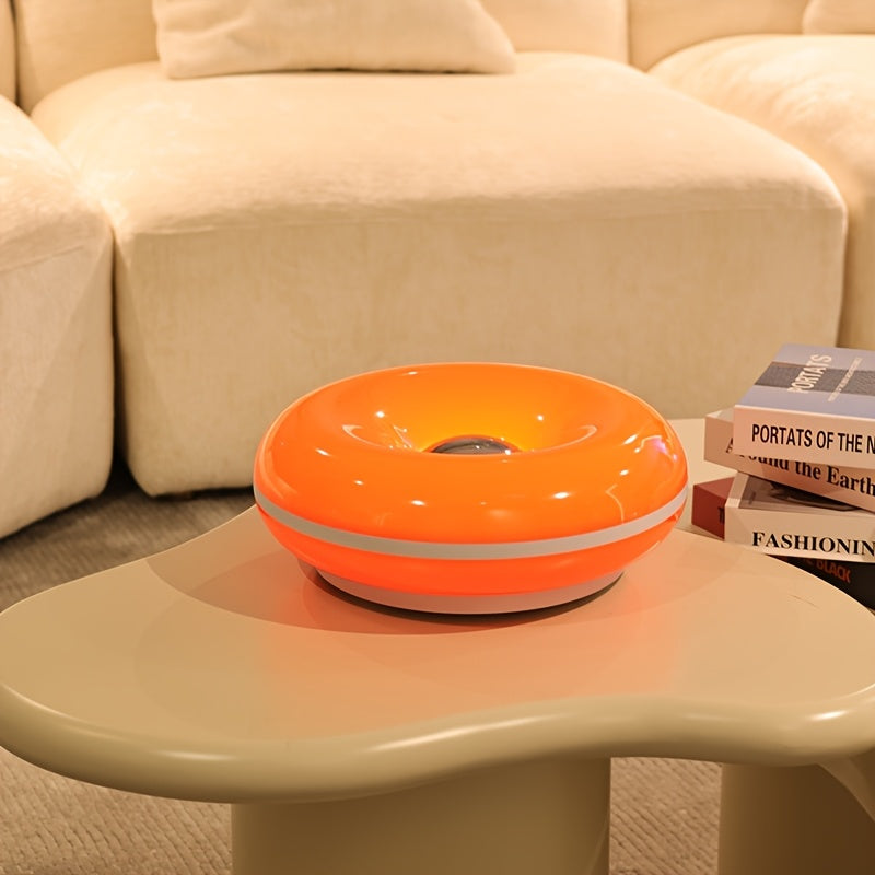 Lámpara de pared de donas moderna - Alimentada por USB, luz nocturna LED controlada por tacto con acabado de plástico pulido, brillo ajustable para decoración de dormitorio y sala de estar, iluminación de decoración de habitaciones | Iluminación decorati