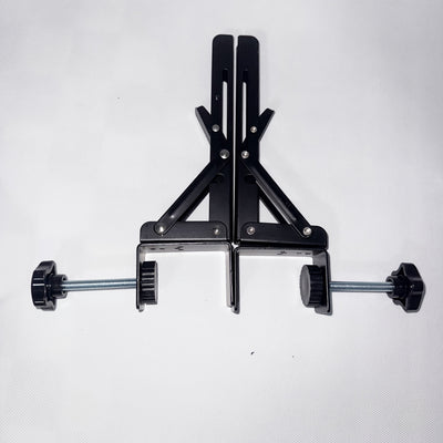 Extensión de escritorio de acero negro moderno - Extensor de escritorio de computadora plegable sin taladro con altura ajustable, sujeción sólida para hogar y oficina, extensión de escritorio, acabado metálico elegante, construcción duradera