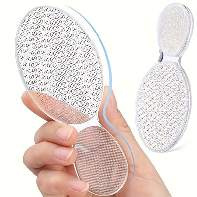 Nano Glass Foot File - Limpiador de pies de doble cara, sin necesidad de electricidad, sin fragancia, uso húmedo/secado, fácil de limpiar, herramienta de cuidado de pies profesional para pies secos y ásperos, color beige claro, limpiador de pies, diseño