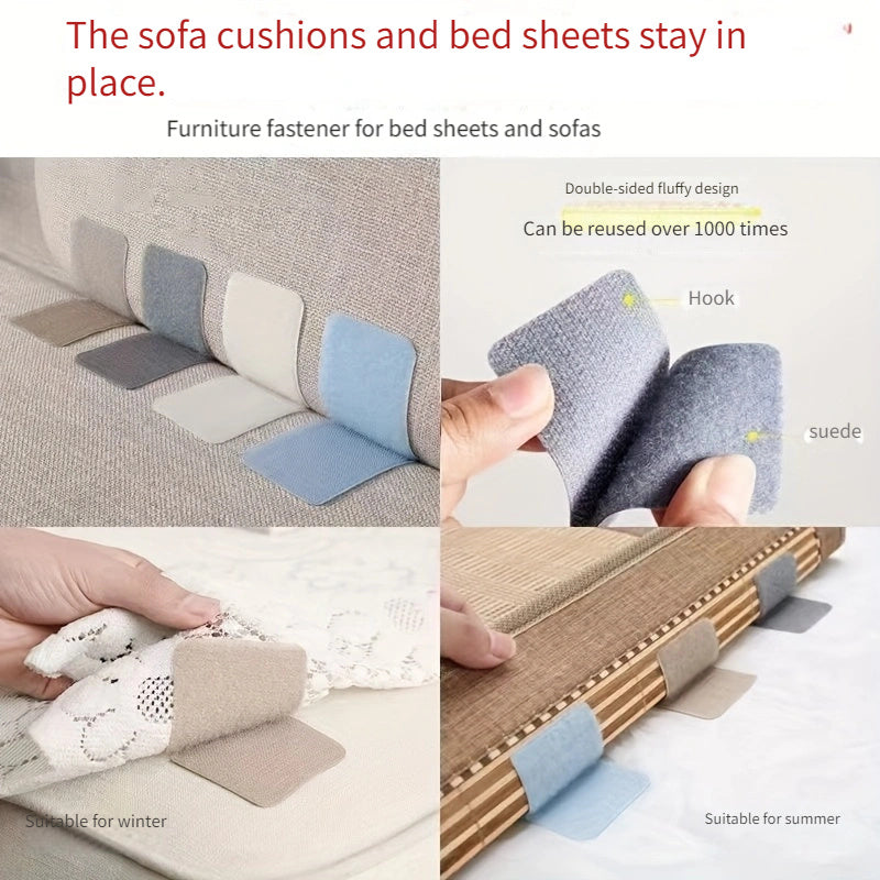 10/20/30 piezas de protectores de cojines de sofá antideslizantes - Pegatinas antideslizantes multiusos sin rastro para sofá, cama, alfombrado, suelo - Accesorios de decoración del hogar de plástico duraderos, pegatinas de entrada | Protector decorativo