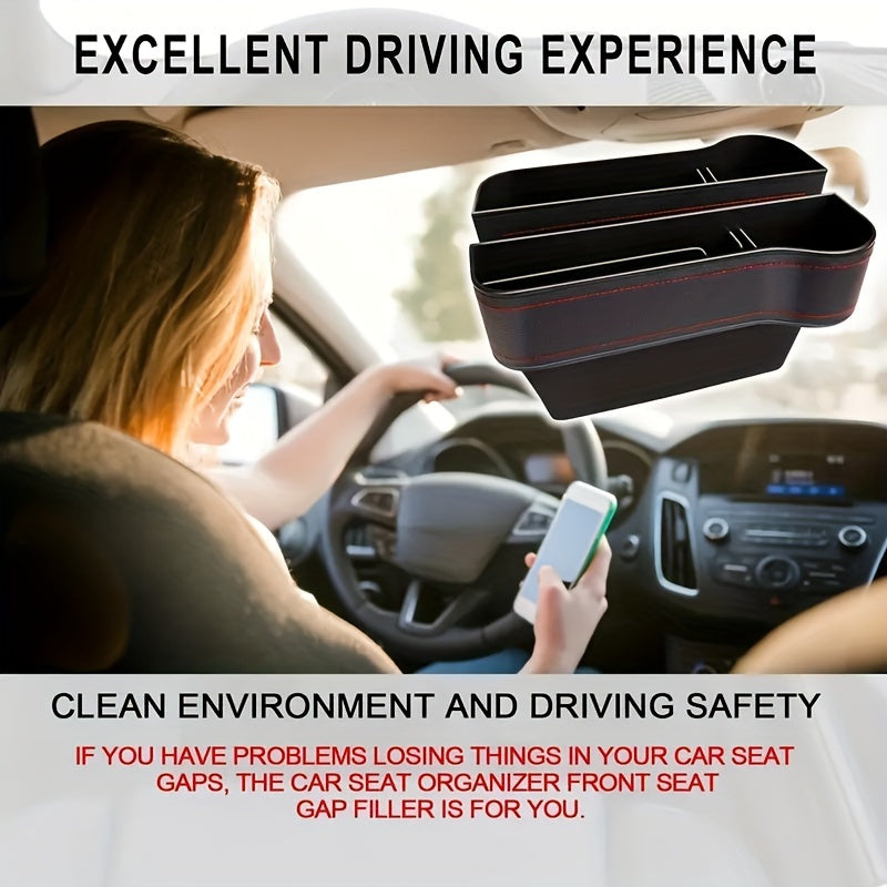 2 unidades de ABS Ligero y Portátil Organizador de Consola Central con Insertos, Portavasos y Diseño de Bolsillo Múltiple para Coche, Camión y SUV - Ideal para Almacenar Cables, Herramientas y Accesorios, Almacenamiento de Accesorios | Interior de Coche
