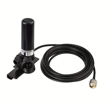 Antena móvil para radio amateur de vehículo, VHF UHF 136-174 MHz 400-470 MHz, con montaje fijo PL259 masculino, cable RG58 de 5 m o 16,5 pies.