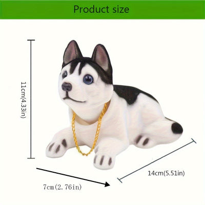 Adorno para Tablero de Coche - Perrito Bobblehead Lindo, Figura Creativa de Resina para Accesorios del Interior del Vehículo