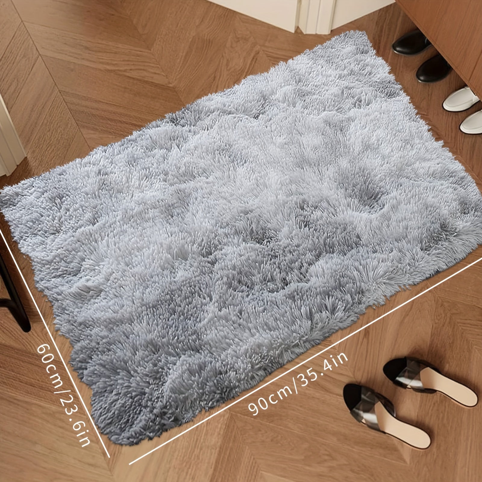 1 alfombra suave y esponjosa para sala, dormitorio, estudio o baño, antideslizante, peluche suave, alfombra de lujo estilo nórdico, ideal para decoración del hogar, dormitorio o sala, decoración navideña