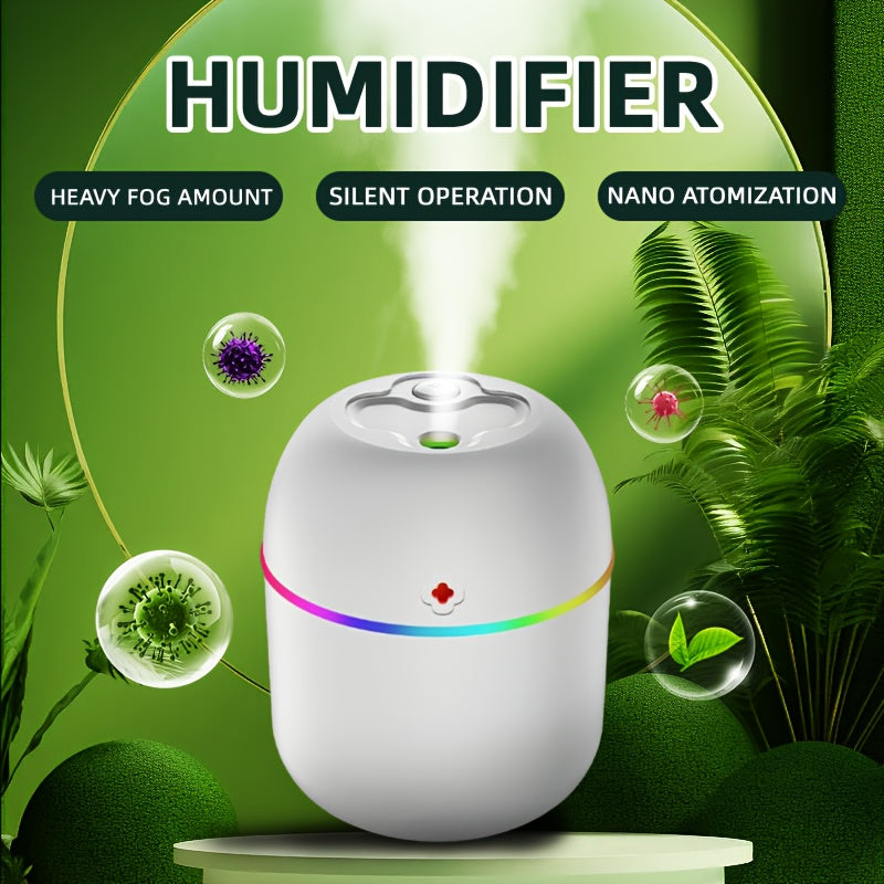 Humidificador de Hierba de la Suerte con USB y Luz Nocturna - Funcionamiento Silencioso, Ideal para Dormitorio, Oficina o Coche | Máquina de Ambientación Colorida, Difusor Aromático, Excelente Elección para Regalos en Pascua, Navidad y Fiestas