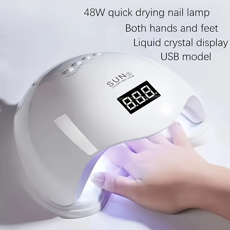 Linterna LED para uñas con sensor inteligente, luz portátil para gel y pulido, alimentada por USB sin batería - regalo ideal para 6 festividades importantes (Navidad, Halloween, Pascua, Día de San Valentín, Acción de Gracias), base desmontable, apta para