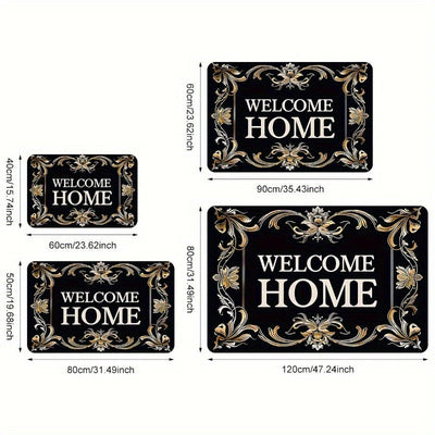 Alfombra de Bienvenida con Diseño de Letras - Antideslizante, Secado Rápido y Fácil de Limpiar, Ideal para Uso Interior/Exterior, Regalo Perfecto