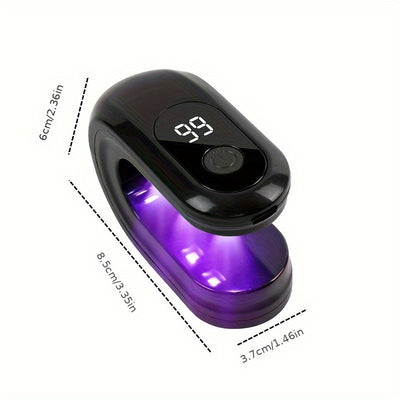 Linterna Portátil para Uñas con Temporizador Digital - Lámpara de Secado Rápido USB, Pantalla LCD, Endurecimiento Rápido para Esmalte en Gel - Secador de Uñas Alimentado por USB para Hogar y Salón, Batería de Litio Duradera - Ideal para Manicuras y Pedic