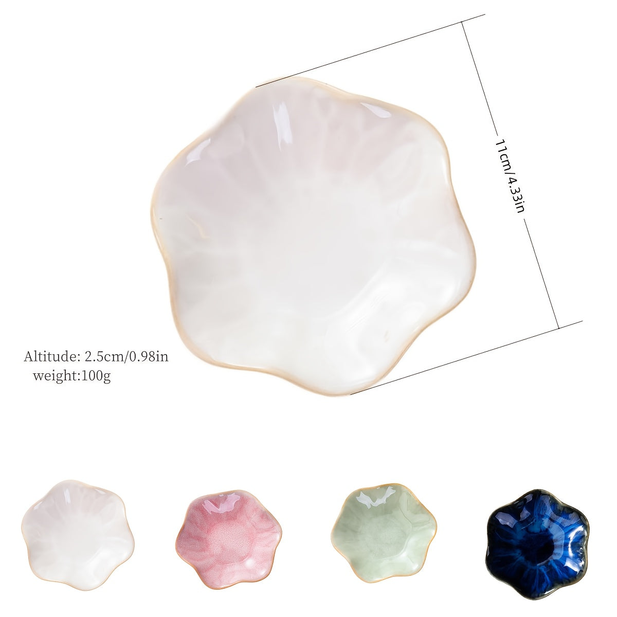 1pc Plato de Cerámica para Joyería con Diseño Floral - Organizador Decorativo Multiusos para Joyas, Cosméticos, Llaves - Verde Pastel, Rosa, Blanco y Manchado - Accesorio de Baño, Cocina, Dormitorio, Decoración del Hogar, Almacenamiento Elegante, Bandeja