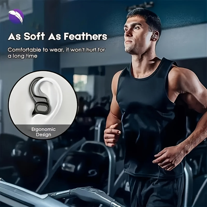{"translated_text": "Auriculares inalámbricos con micrófono de alta definición, estuche de carga con pantalla LED, sincronización automática y larga vida útil de la batería, cómodos tapones para el oído para deportes, ciclismo, conducción y uso diario."}