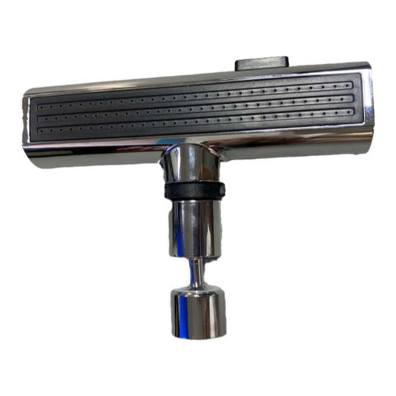 Adaptador multifunción para grifo con flujo en cascada de 3 velocidades, cabezal rociador giratorio, diseño a prueba de salpicaduras en ABS para lavabos de baño y cocina