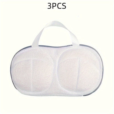2/3 piezas de bolsas de lavado de sujetadores para lavandería, bolsas de lavado de sujetadores grandes para lavadoras, adecuadas para todos los tamaños de sujetadores, bolsas de ropa interior para lavar cremalleras delicadas (gris, azul), bolsas de lavan