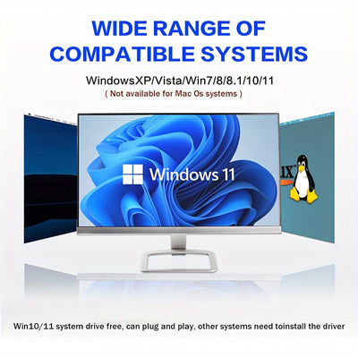 Adaptador Inalámbrico De Red Para PC De Escritorio USB 1300Mbps Con Antena De Doble Banda De Alta Ganancia Incorporada 5G/2.4G Para Windows 7/8/8.1/10/11, Que Brinda De Inmediato Capacidad WiFi Y Función De Hotspot Móvil A Tu PC De Escritorio.