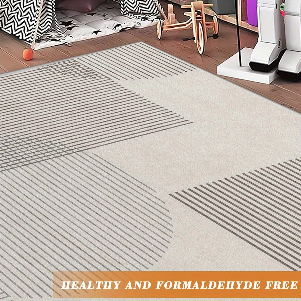 Alfombra de poliéster de 850 gramos por metro cuadrado, lavable a máquina, con diseño floral vintage, ideal para decorar balcones y patios. Alfombra moderna de exterior de bajo pelo, antideslizante, con patrón a cuadros, aplicable en diversos entornos, e