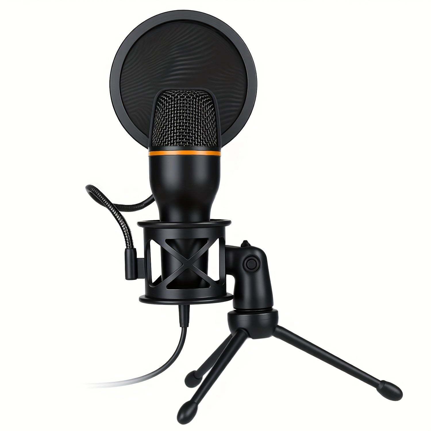 Microfono de Condensador USB ZEALSOUND con Soporte Trípode Ajustable, Iluminación RGB y Filtro Anti-Pop para Computadora - Plug & Play, Sin Controladores Necesarios para Transmisión, Juegos, Podcasts, Grabación de Voz - Compatible con PC, Portátil, Escri