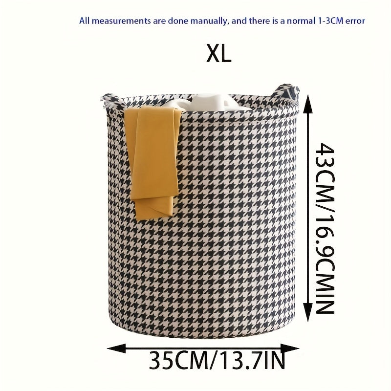 1pc Cesta de ropa plegable, gran capacidad de almacenamiento de ropa con asas, cesta de ropa ovalada impermeable para dormitorio, baño, juguetes y ropa de cama, organizador versátil para diferentes tipos de habitaciones, canastas de ropa