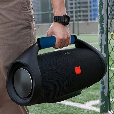 Cubierta de mango de reemplazo para altavoces JBI Boombox/Boombox 2/Boombox 3, con diseño antideslizante y empaque en forma de cuadrado azul.