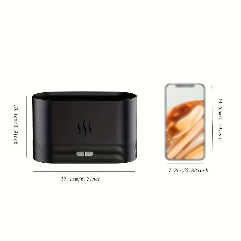 Humidificador y Difusor con Lámpara de Efecto Llama Colorida USB - Tecnología de Ondas Sonoras, Niebla Fría, Temperatura Constante, Ideal para Decoración del Hogar, Regalos para San Valentín, Año Nuevo, Bodas, Día de la Madre y el Padre, Iluminación Ambi