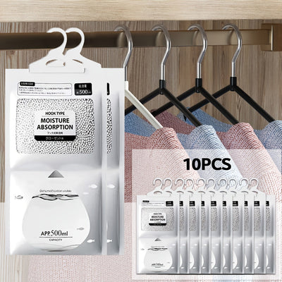 10pcs AAP 500ml Bolsas Absorbentes de Humedad Multiusos con Carbón Activado - Purificador de Olores y Deshumidificación Duradera para Armarios, Gabinetes y Almacenamiento - Ideal para Uso en Hogar, Dormitorio, Oficina y Hotel