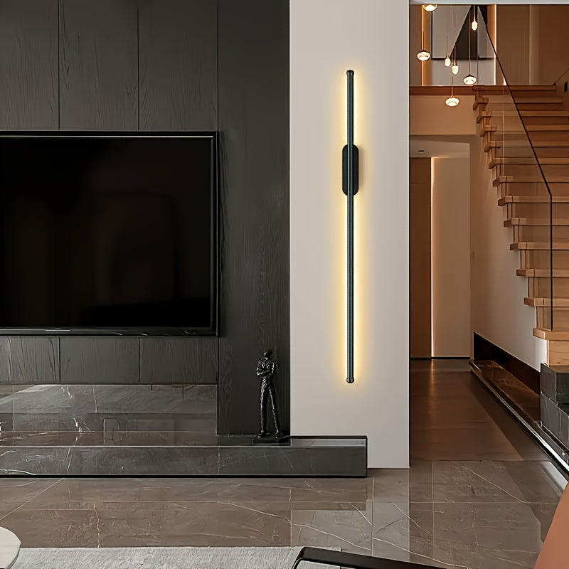 2 luces LED modernas para pared - semiempotradas, 3 opciones de color, eficientes energéticamente, diseño elegante, incluye kit de instalación para sala, área de trabajo, dormitorio, cocina, pasillo y entrada