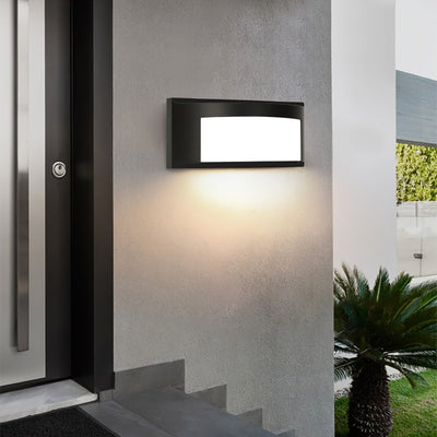 Aplique de pared LED PIBAOGU, diseño minimalista para interiores/exteriores, cableado a prueba de agua, 85V-265V, para patio, balcón, jardín, material ABS, no requiere batería.